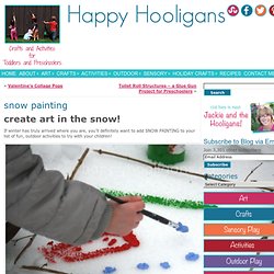 snow painting - happy hooligans & cbc kids - creating art in the snow