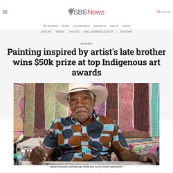 Painting inspired by artist's late brother wins $50k prize at top Indigenous art awards