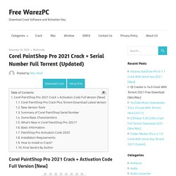 Corel PaintShop Pro 2021 Crack With Torrent Download [Latest]