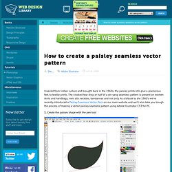 How to create a paisley seamless vector pattern