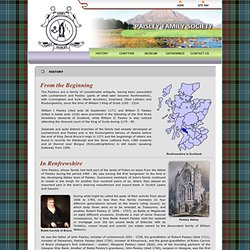The Paisley Family Society Website - History