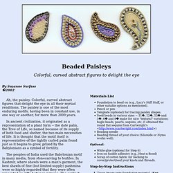 Beaded Paisleys ~ Instructions to bead these lovely, variable motifs.