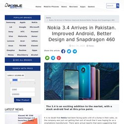 Nokia 3.4 Arrives in Pakistan. Improved Android, Better Design and Snapdragon 460