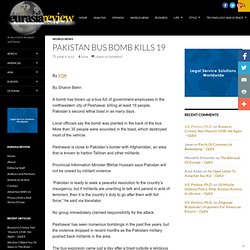 Pakistan Bus Bomb Kills 19