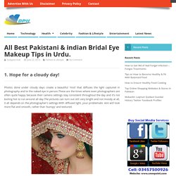 All Best Pakistani & indian Bridal Eye Makeup Tips in urdu.
