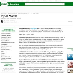 Iqbal Masih, Pakistani Martyr - Biography