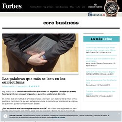 Las palabras que más se leen en los currículums - core business