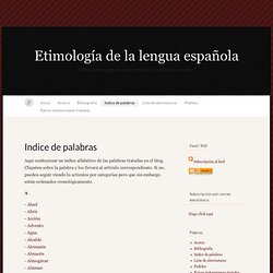 Etimología de la lengua española
