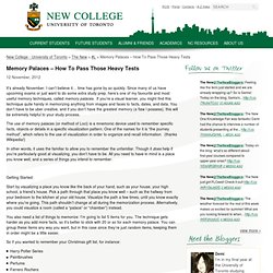 Memory Palaces – How To Pass Those Heavy Tests « New College – University of Toronto