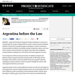 "Argentina before the Law" by Ana Palacio