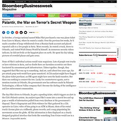 Palantir, the War on Terror's Secret Weapon