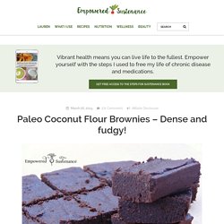 Paleo Coconut Flour Brownies - Dense and fudgy!
