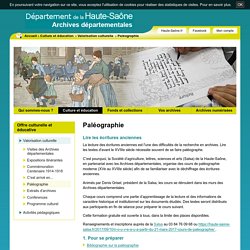 Paléographie - Archives départementales de la Haute-Saône