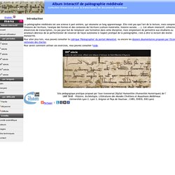 8 – L'album interactif de paléographie médiévale de l'Hisoma