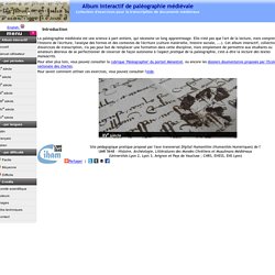 Album interactif de paléographie médiévale / Interactive Album of Mediaeval Palaeography