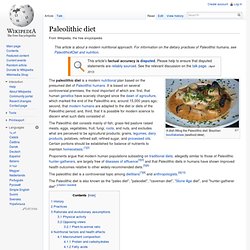 Paleolithic diet