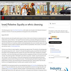 Israel/Palestine: Equality or ethnic cleansing