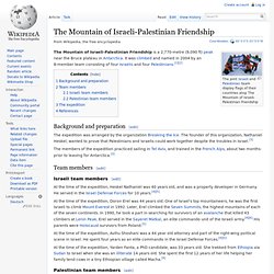 The Mountain of Israeli-Palestinian Friendship