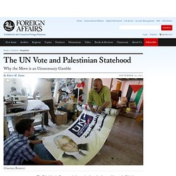 The UN Vote and Palestinian Statehood