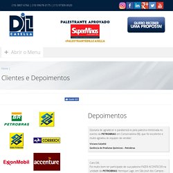 Palestrante Dill Casella – Relação Parcial de Clientes e Depoimentos