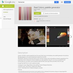 Real Colors, palette generator