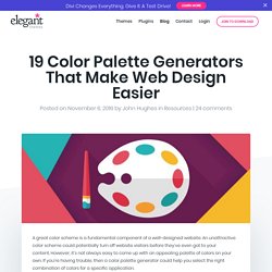 19 Color Palette Generators That Make Web Design Easier