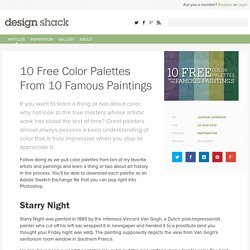10 Free Color Palettes From 10 Famous Paintings