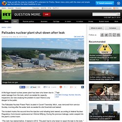 Palisades nuclear plant shut-down after leak — RT USA - Nightly