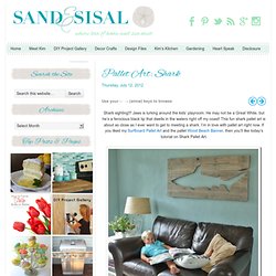 Sand and Sisal: Pallet Art: Shark
