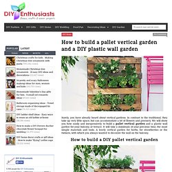 How to build a pallet vertical garden and a DIY plastic wall garden