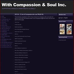 A-Z Palm Oil Comp. List - With Compassion & Soul Inc.