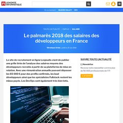 Le palmarès 2018 des salaires des développeurs en France