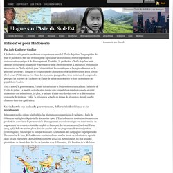 Palme d’or pour l’Indonésie /  Blogue sur l'Asie du Sud-Est