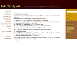 PalmTiddlyWiki - a reusable non-linear personal web notebook in the Palm of your hand!