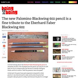 The new Palomino Blackwing 602 pencil is a fine tribute to the Eberhard Faber Blackwing 602