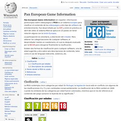 Pan European Game Information