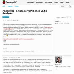 Panalyzer - a RaspberryPi based Logic Analyzer