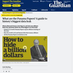 What are the Panama Papers? A guide to history's biggest data leak