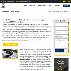 Best Panasonic Printer Service Support and Setup