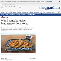 World pancake recipe: bindaetteok from Korea