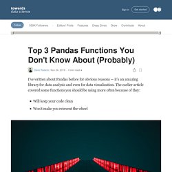 Top 3 Pandas Functions You Don't Know About (Probably)