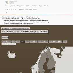 ADM Systems in the COVID-19 Pandemic: France - AlgorithmWatch