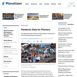 Pandemic Data for Planners - Blogs