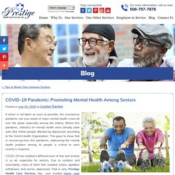 COVID-19 Pandemic: Promoting Mental Health Among Seniors