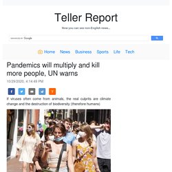 Pandemics will multiply and kill more people, UN warns - Teller Report