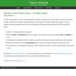 Pandora One Media Keys – Enable them! : Dave Amenta .com
