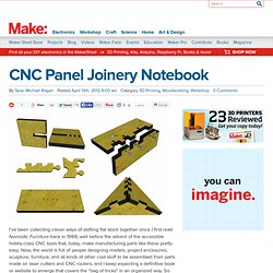 CNC Panel Joinery Notebook