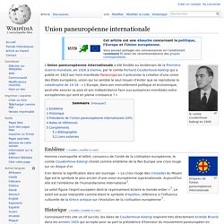 Union paneuropéenne internationale — Wikipédia