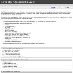 Panic and Agoraphobia Scale (PAS)