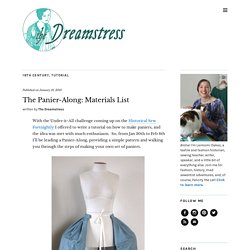 The Panier-Along: Materials List - The Dreamstress